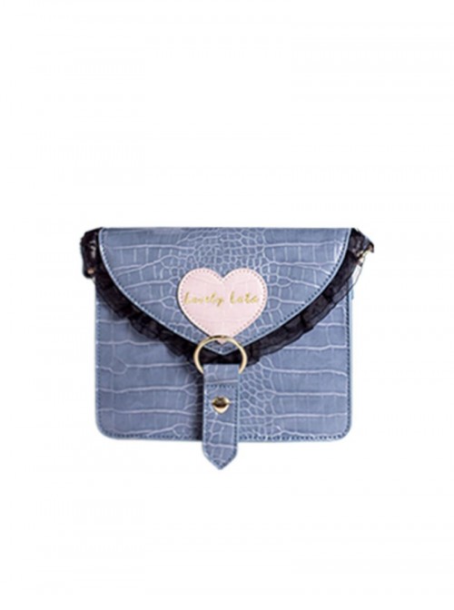 Little Love Letter Series Kawaii Fashion Japanese Lace Square Envelope Love Heart Mark Crossbody Bag