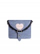 Little Love Letter Series Kawaii Fashion Japanese Lace Square Envelope Love Heart Mark Crossbody Bag