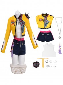 Animated Movie K-Pop Demon Hunters Halloween Cosplay Rumi Costume Set Without Shoes
