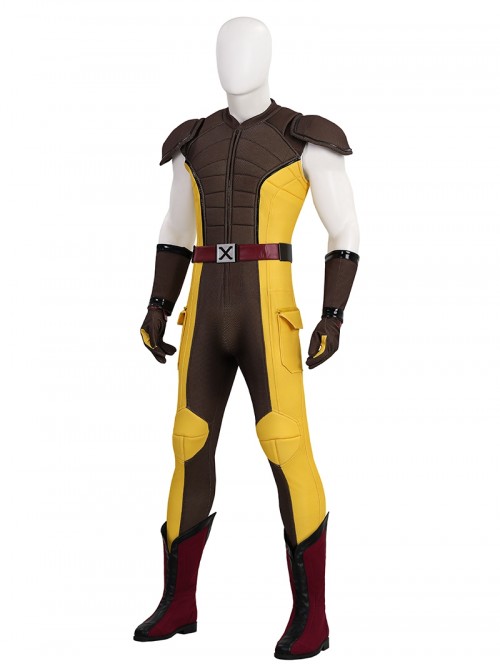 Deadpool & Wolverine Halloween Cosplay Wolverine Brown Battle Suit Costume Set Without Shoes And Wolf Claw