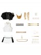 KPop Demon Hunters Halloween Cosplay Rumi Black White Stage Costume Set Without Shoes