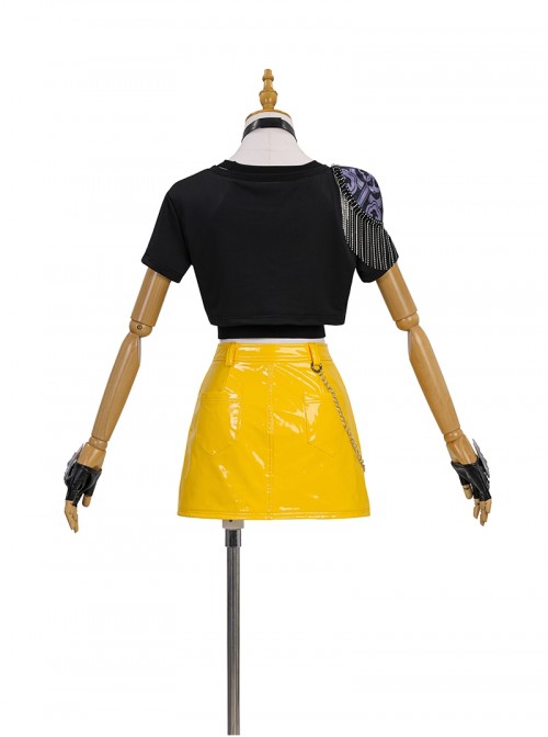 KPop Demon Hunters Halloween Cosplay Mira Short Sleeves Costume Set