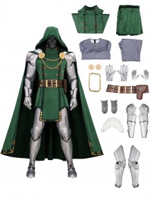 Marvel Tokon Fighting Souls Halloween Cosplay Doctor Doom Costume Set Without Mask
