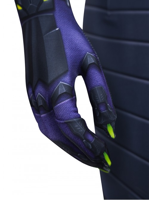 Game Marvels Spider Man 2 Halloween Cosplay Spider Man Miles Morales Purple Reign Bodysuit Costume Set