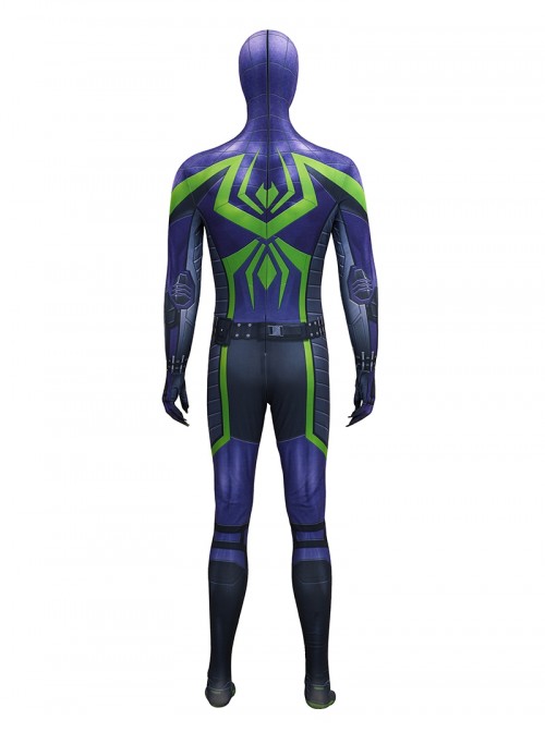 Game Marvels Spider Man 2 Halloween Cosplay Spider Man Miles Morales Purple Reign Bodysuit Costume Set