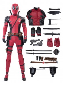 Movie Deadpool 2 Halloween Cosplay Deadpool High End Version Costume Set Without Shoes And Helmet And Props