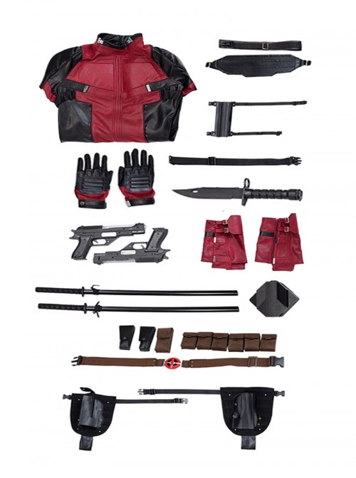 Movie Deadpool 2 Halloween Cosplay Deadpool High End Version Costume Set Without Shoes And Helmet And Props