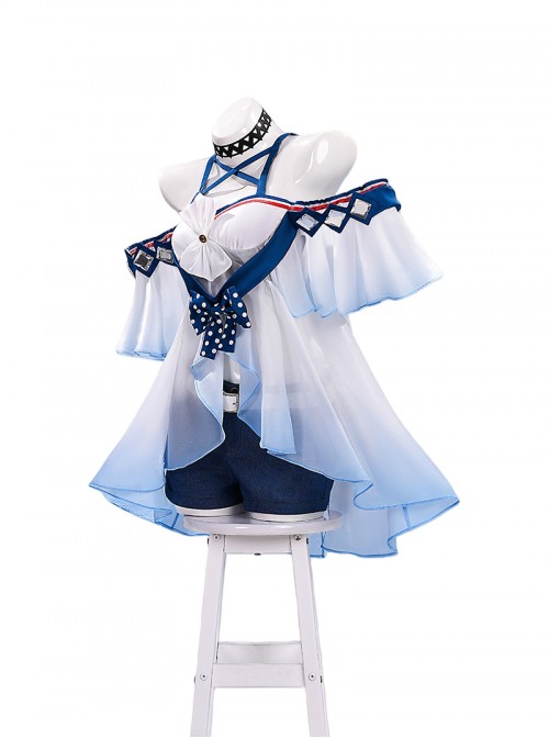 Game Arknights Halloween Cosplay Skadi Riding The Waves Costume Set