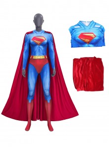 Movie Superman Halloween Cosplay Supergirl Bodysuit Costume Set