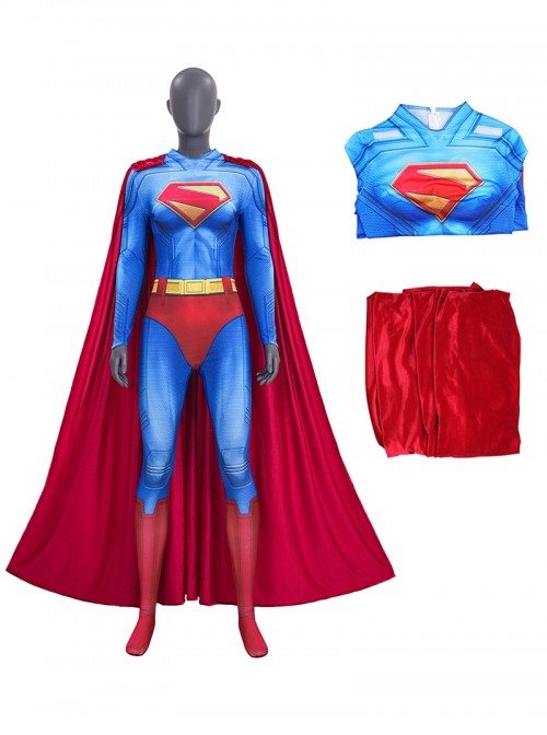 Movie Superman Halloween Cosplay Supergirl Bodysuit Costume Set