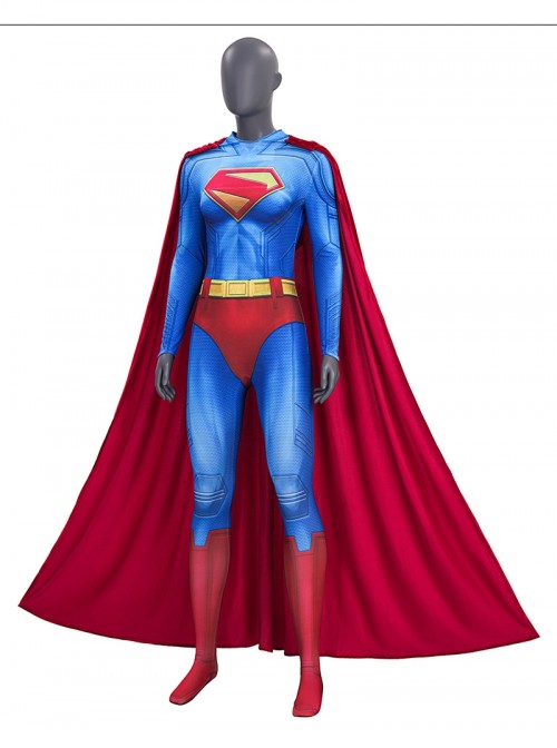 Movie Superman Halloween Cosplay Supergirl Bodysuit Costume Set