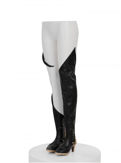 Marvel Rivals Halloween Cosplay Dagger Twin Dance Partner Accessories Black High Heel Boots
