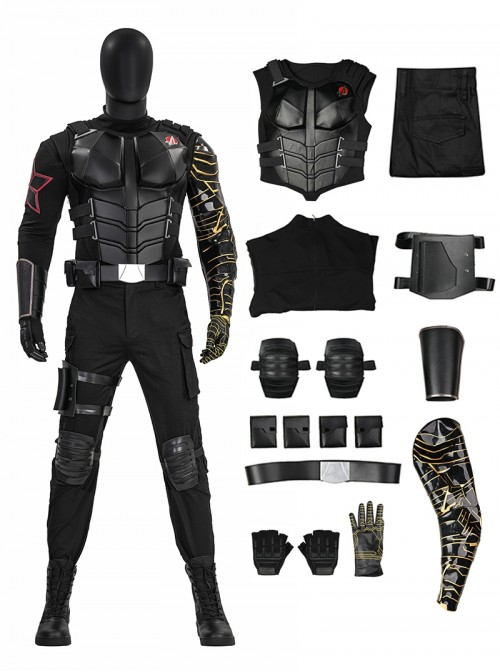 Movie Thunderbolts Halloween Cosplay Winter Soldier Bucky New Avengers Battle Suit Costume Set Without Shoes