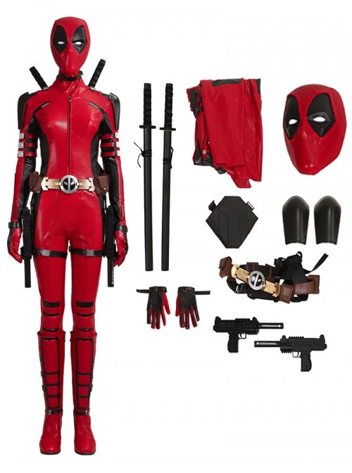 Movie Deadpool & Wolverine Halloween Cosplay Female Deadpool Upgraded Version Costume Set Without Shoes And Props
