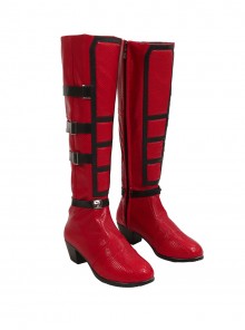 Movie Deadpool & Wolverine Halloween Cosplay Female Deadpool Upgraded Version Accessories Red Boots
