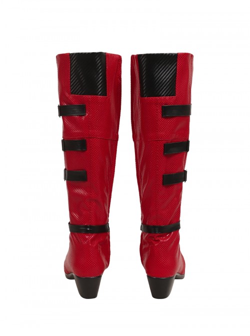 Movie Deadpool & Wolverine Halloween Cosplay Female Deadpool Upgraded Version Accessories Red Boots