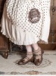 Apple Sugar Series Sweet Lolita Fairy Tale Cute Lovely Bow Small Round Sharp Head Textured Leather Mary Jane Shoes