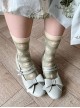 Apple Sugar Series Sweet Lolita Fairy Tale Cute Lovely Bow Small Round Sharp Head Textured Leather Mary Jane Shoes