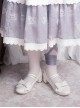 Apple Sugar Series Sweet Lolita Fairy Tale Cute Lovely Bow Small Round Sharp Head Textured Leather Mary Jane Shoes
