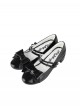Apple Sugar Series Sweet Lolita Fairy Tale Cute Lovely Bow Small Round Sharp Head Textured Leather Mary Jane Shoes