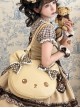 Round Face Bear Series Sweet Lolita Japanese Cute Cartoon Bowknot Single Shoulder Tote Bag