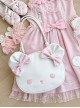 Round Face Bear Series Sweet Lolita Japanese Cute Cartoon Bowknot Single Shoulder Tote Bag