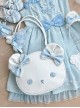 Round Face Bear Series Sweet Lolita Japanese Cute Cartoon Bowknot Single Shoulder Tote Bag