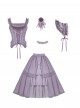 Finale Rose Series Classic Lolita Elegant Purple Long Sleeveless Bodice Long Skirt Choker Brooch BNT Set