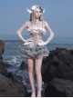 Siren Call Series Kawaii Fashion Seaside Vacation Mermaid Princess Strap Polarized Bra Suspender Dress