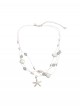 Ocean Style Dreamy Sweet Kawaii Fashion Mermaid Princess Pearl Shell Starfish Necklace