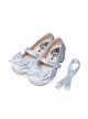 Sissi Series Sweet Lolita Round Toe Grace Ballet Style Satin Bowknot Ribbon Mary Jane Shoes