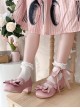 Sissi Series Sweet Lolita Round Toe Grace Ballet Style Satin Bowknot Ribbon Mary Jane Shoes