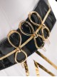 Animated Movie KPop Demon Hunters Halloween Cosplay Mira Golden Black Performance Outfit Costume Set Without Shoes