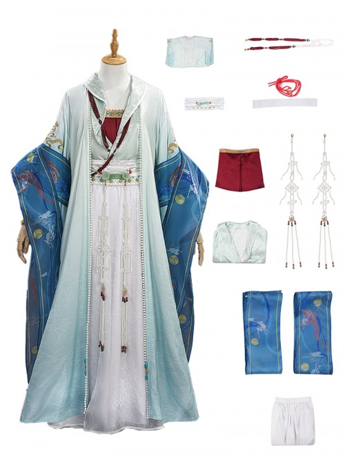 Game Where Winds Meet Halloween Cosplay Cao Jing Guanyin Costume Set