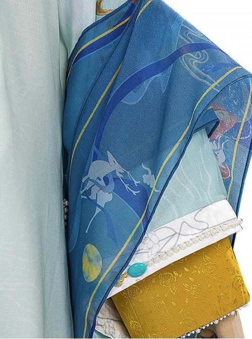 Game Where Winds Meet Halloween Cosplay Cao Jing Guanyin Costume Set
