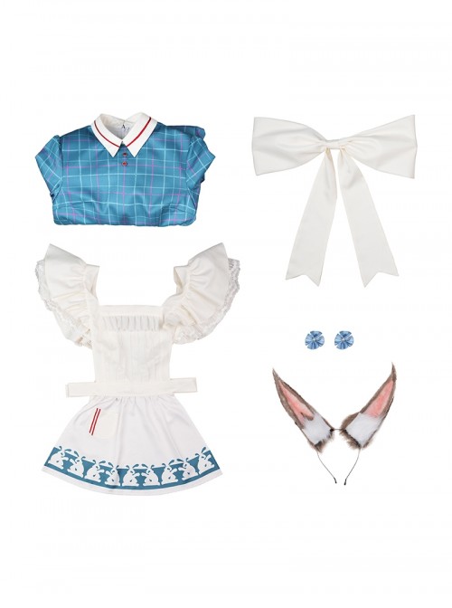 Game Arknights Halloween Cosplay Amiya White Rabbit Echoes Of Sweet Dreams Costume Set