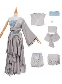 Game Where Winds Meet Halloween Cosplay Bai Qianye Costume Set