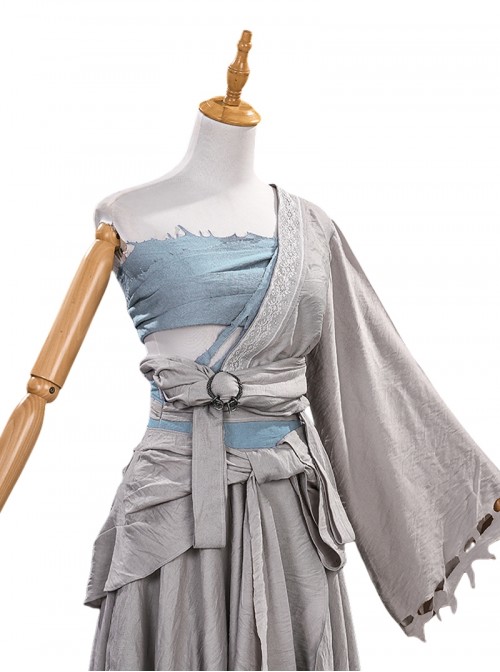 Game Where Winds Meet Halloween Cosplay Bai Qianye Costume Set