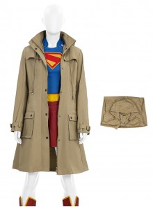 Movie Superman Legacy Halloween Cosplay Supergirl Costume Coat