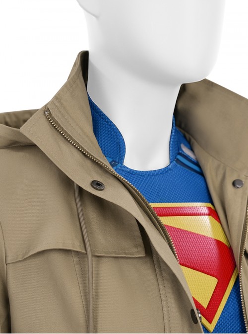 Movie Superman Legacy Halloween Cosplay Supergirl Costume Coat