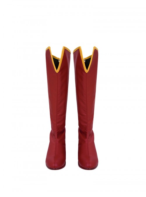 Movie Superman Legacy Halloween Cosplay Supergirl Accessories Red Boots