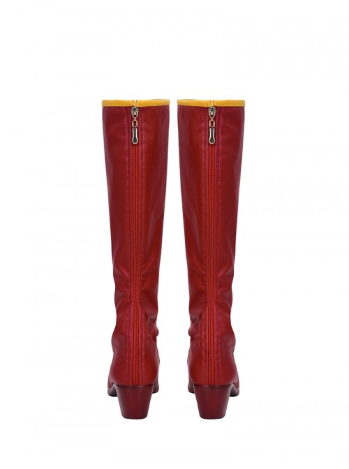 Movie Superman Legacy Halloween Cosplay Supergirl Accessories Red Boots