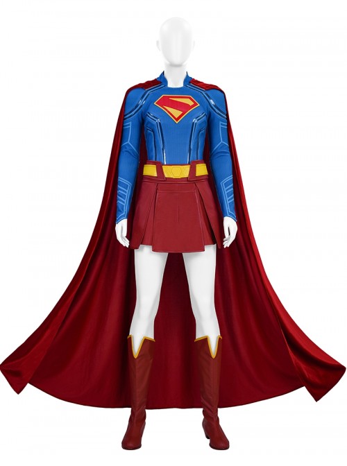 Movie Superman Legacy Halloween Cosplay Supergirl Accessories Red Boots