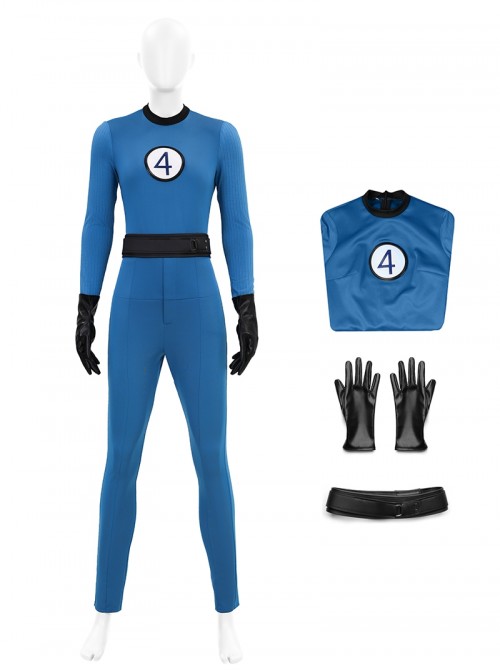 The Fantastic Four First Steps Halloween Cosplay Invisible Woman Classic Battle Outfit Costume Set Without Shoes