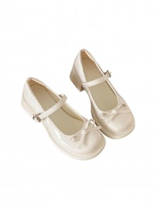 French Style Sweet Lolita Bowknot Decoration Elegant Round Toe Mary Jane Sweet Lolita High Heels