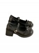 French Style Sweet Lolita Bowknot Decoration Elegant Round Toe Mary Jane Sweet Lolita High Heels