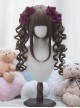 Vintage Sweetheart Series Sweet Lolita Japanese Style Daily Air Bangs Tiger Mouth Clip Spring Curl Double Ponytail Wig
