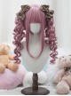 Vintage Sweetheart Series Sweet Lolita Japanese Style Daily Air Bangs Tiger Mouth Clip Spring Curl Double Ponytail Wig