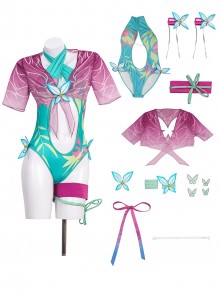 Game Marvel Rivals Halloween Cosplay Psylocke Swimsuit Costume Set