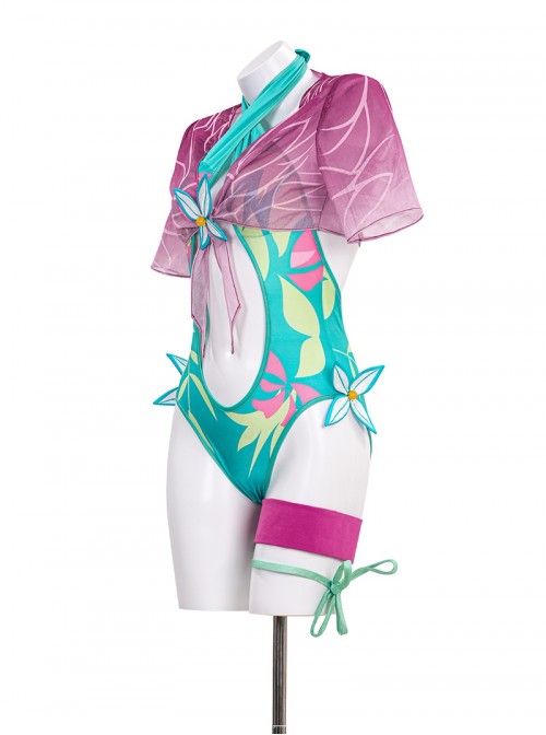 Game Marvel Rivals Halloween Cosplay Psylocke Swimsuit Costume Set